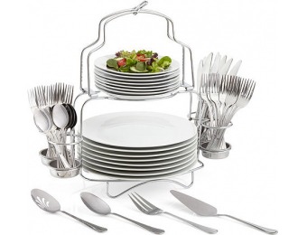 75% off Cooks 53-pc. Porcelain Dinnerware Catering Buffet Set