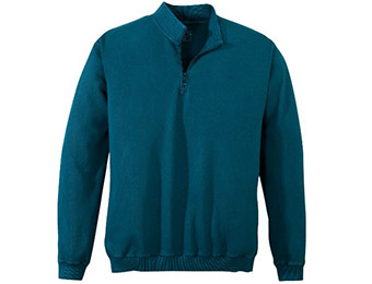 67% off Antique-Dyed Slub Long-Sleeve 1/4-Zip (4 color choices)