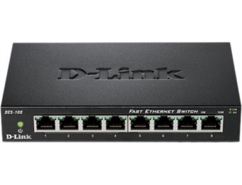 66% off D-Link DES-108 8-Port Fast Ethernet Switch