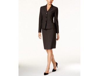 85% off Le Suit Check-Print Three-Button Skirt Suit