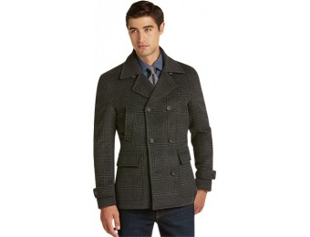 70% off 1905 Collection Tailored Fit Plaid Peacoat