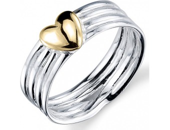 67% off Footnotes Two Tone Heart Love Ring