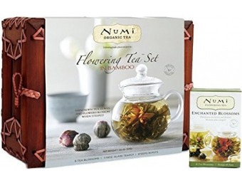 55% off Numi Organic Tea Flowering Gift Set, Handcrafted Bamboo Chest