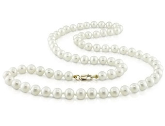 $65 off 18" 5-6mm Freshwater Pearl Necklace w/ 10k Gold Clasp