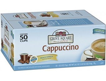 52% off Grove Square Cappuccino, French Vanilla, 50 Single Serve Cups