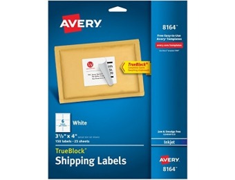 76% off Avery Shipping Labels for Ink Jet Printers, Pack of 150