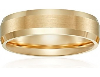 88% off Men's 14k Yellow Gold 6mm Comfort Fit Carved Wedding Band