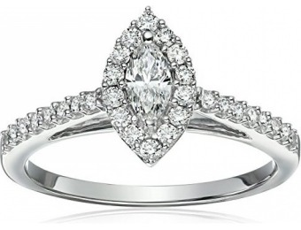 83% off 10k White Diamond Engagement Ring (5/8 cttw)