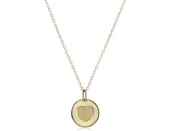 91% off 14k Yellow Gold Free-Form Heart Medallion Pendant Necklace