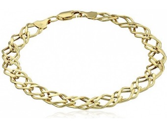 90% off 14k Yellow Gold Woven Link Bracelet, 7.5"