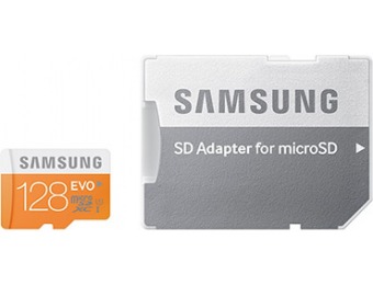 59% off Samsung MicroSDXC 128GB EVO Memory Card with Adapter