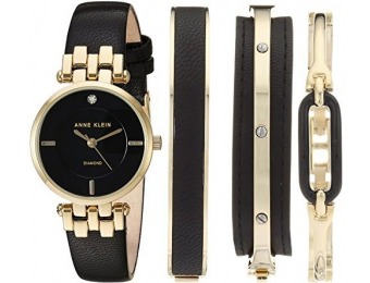 $100 off Anne Klein Diamond-Accented Watch and Bangle Set