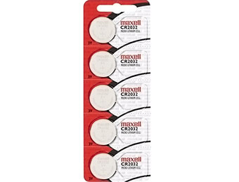Deal: 5 Pack Maxell CR2032 Lithium Batteries ($1.65 shipping)