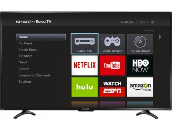 $150 off Sharp LC-55LB481U 55" LED 1080p Smart HDTV Roku TV