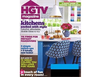 95% off HGTV Magazine - 6 month auto-renewal
