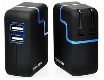50% off PowerGen Dual USB 3.1A 15W Travel Wall Charger