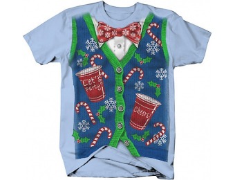 75% off Ink Inc Mens Holiday Sweater Vest T-Shirt