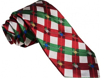75% off Hallmark Mens Holiday Traditions Red Plaid Tie