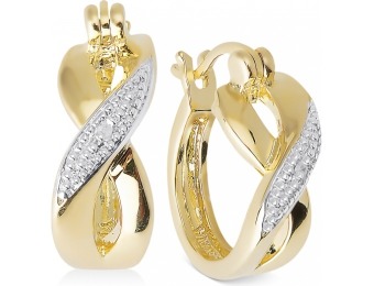 85% off Victoria Townsend Diamond Accent X-Hoop Earrings in 18k Gold