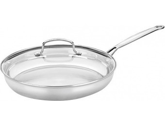 60% off Cuisinart Chefs Classic 12" Stainless Steel Skillet with Glass Lid