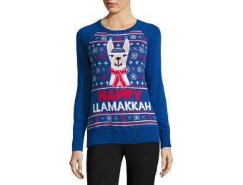 80% off Long Sleeve Scoop Neck Pullover Sweater - Juniors
