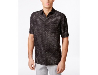 91% off Tasso Elba Men's Big & Tall Naples Printed Short-Sleeve Shirt
