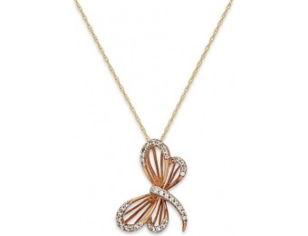 90% off Diamond Dragonfly Pendant Necklace 10k Gold
