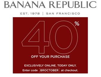 Extra 40% off Your Purchase at Banana Republic