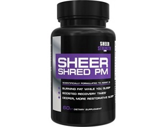 48% off Sheer SHRED PM Nighttime Fat Burner & Sleep Aid Supplement