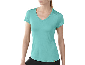 67% off SmartWool Women's Short Sleeve V-Neck T-Shirt
