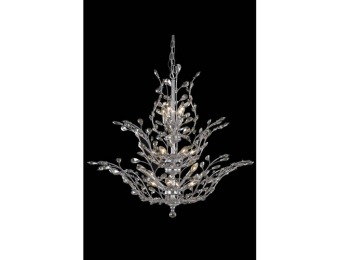 59% off Orchid Chrome Chandelier with Golden Teak Royal Cut Crystal