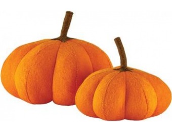 91% off Orange Wool Felt Pumpkins - Set Of 2