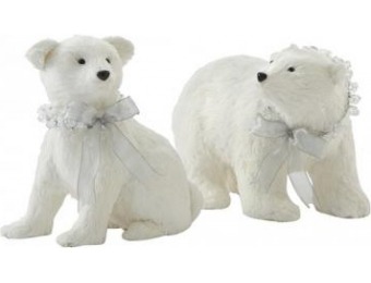 91% off Martha Stewart Living Sisal Polar Bear And Cub - Set Of 2