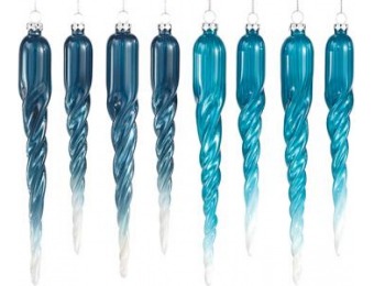 91% off Martha Stewart Living Ombre Icicle Ornaments Set Of 8