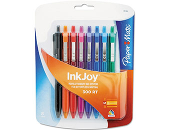 $5 off Paper Mate InkJoy 300RT Ballpoint Pens, Assorted 8-Pack