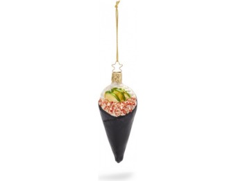 75% off Sushi Hand Roll Glass Ornament