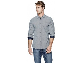 72% off GuessFactory Cowan Poplin Long-Sleeve Shirt