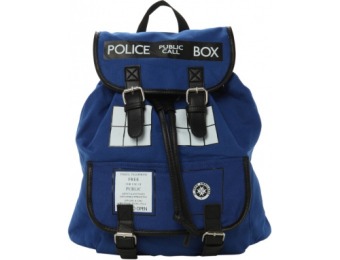 58% off Doctor Who TARDIS Medium Slouch Backpack