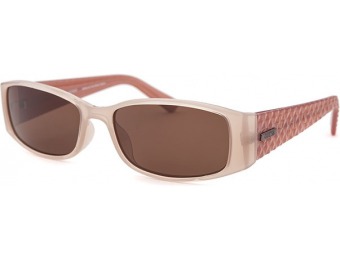 74% off Guess Women's Rectangle Translucent Light Pink Sunglasses