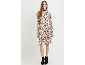 70% off Contemporary Pleated Floral Print Dress