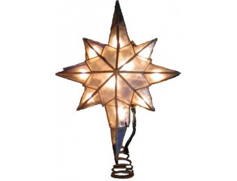 80% off Kurt Adler 10-Light Capiz Star of Bethlehem Clear Treetop