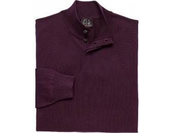 60% off Pima Cotton 4-Button Mock Neck Men's Sweater