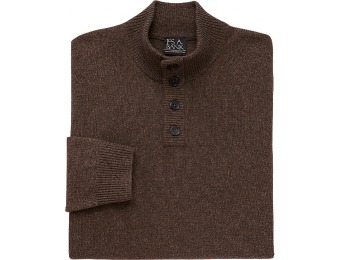 60% off Lambswool 4-Button Mock Neck Men's Sweater