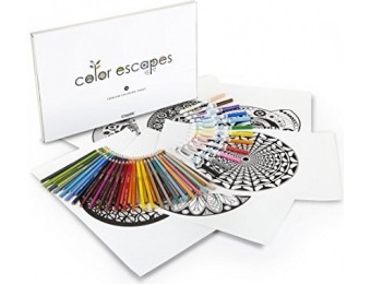 60% off Crayola Color Escapes Coloring Pages & Pencil Kit