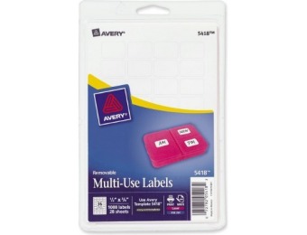 84% off Avery Removable Print or Write Labels, Pack of 1008