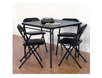 $51 off Mainstays 5 Piece Card Table and Chair Set, Black
