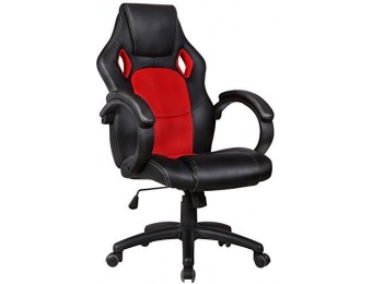 $97 off Leather Executive Swivel Race Car Style Office Desk Chair
