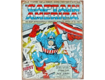 50% off Captain America Cover Tin Sign