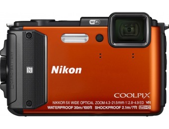 $150 off Nikon Coolpix AW130 16.0-MP Waterproof Digital Camera