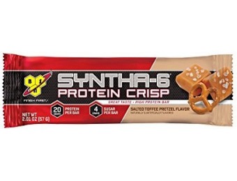 44% off BSN Syntha-6 Protein Crisp Bar, Salted Toffee Pretzel, 12 Count